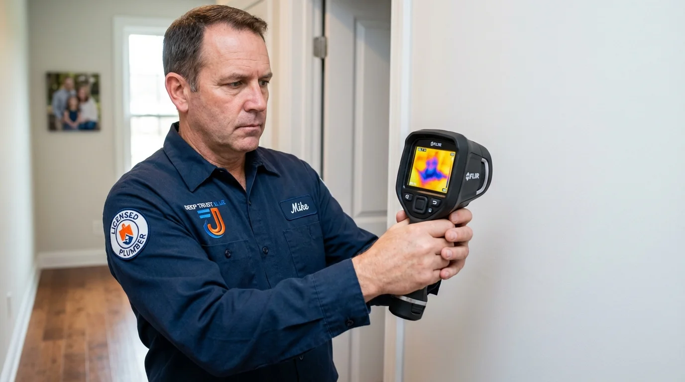Thermal imaging leak detection by Johns Plumbing LLC in Janesville